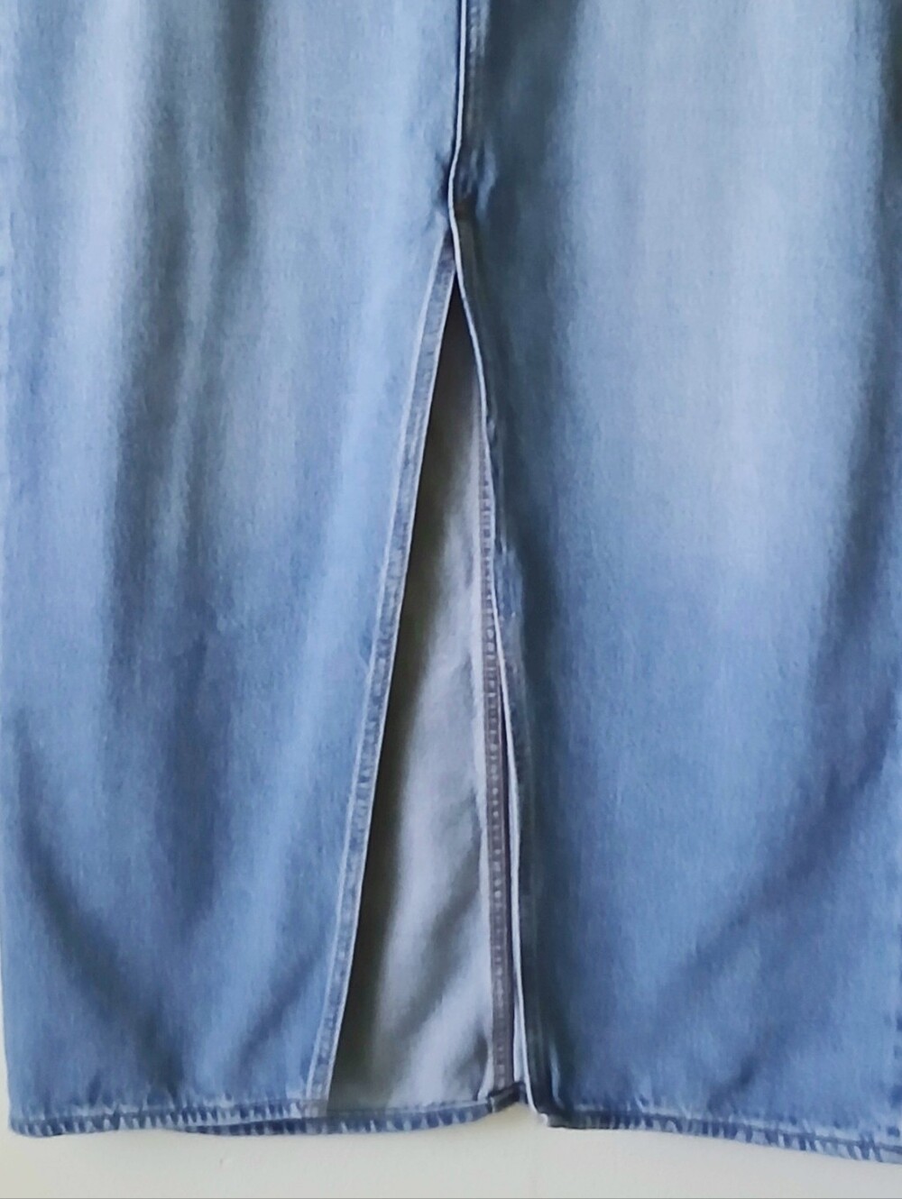 Old Navy Mr Column Slit Denim Skirt Size 8 Mid Rise - Picture 5 of 9